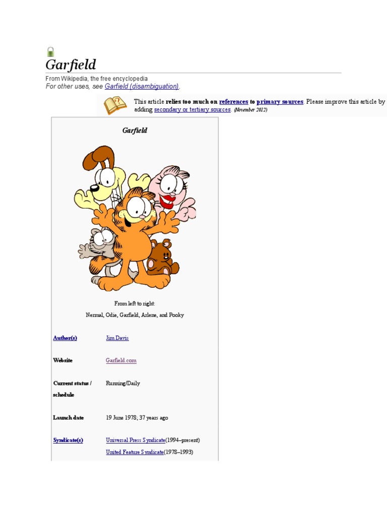 Garfield | PDF | Garfield | Media Industry