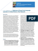 The Cognitive Development of Young Dual Language Learners: A Critical Review of The Research