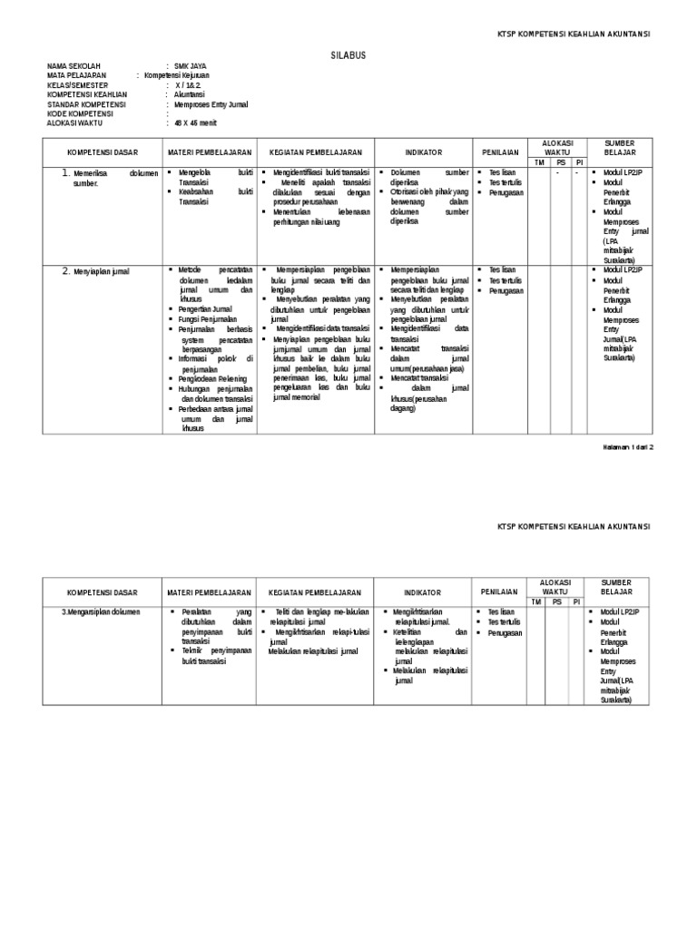 b 2.Pengembangan Silabus Memproses Entry Jurnal