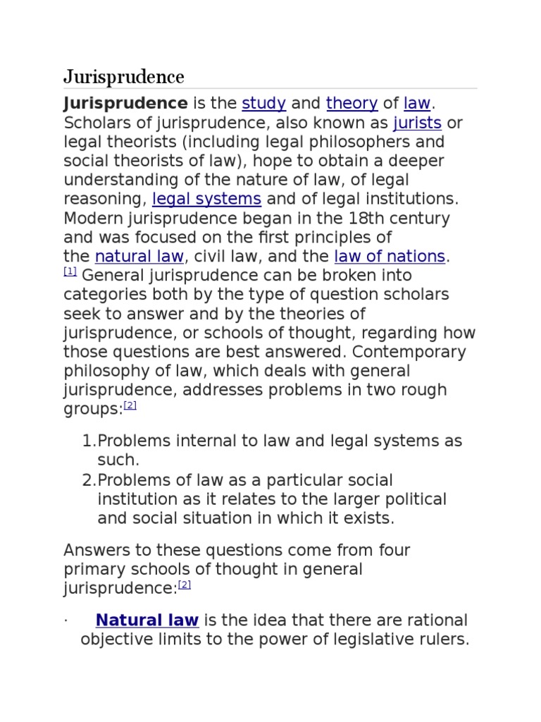 Jurisprudence Jurisprudence Natural Law