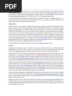 Susan Glaspell Biography