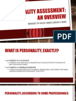 Personality Assessment Overview by Daniel Buan