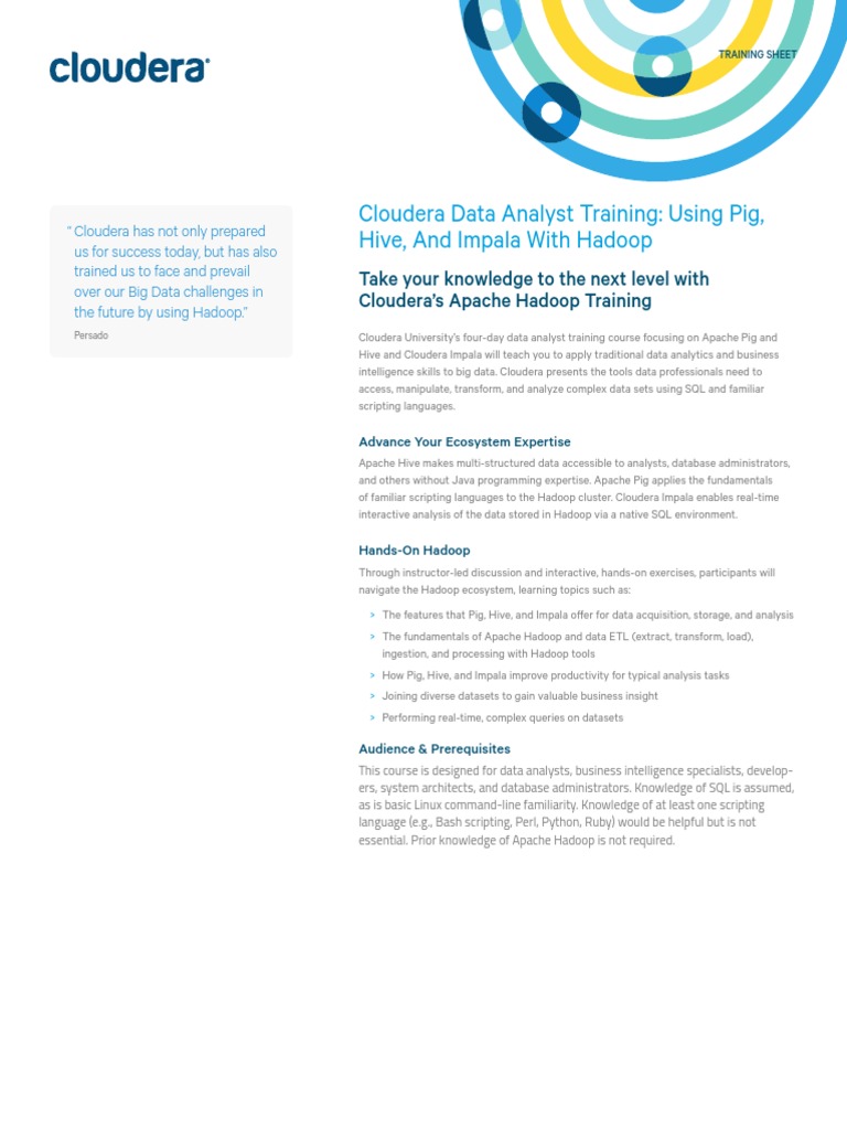 Cloudera Data Analyst Training | PDF | Apache Hadoop | Information ...