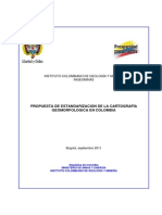 Propuesta Estandarizacion Cartografía Geomorfologica. Colombia