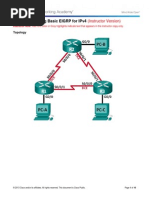 7.2.2.5 Lab - Configuring Basic EIGRP For IPv4 - ILM PDF