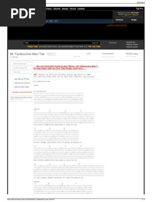 Mr Tambourine Man Chords Pdf