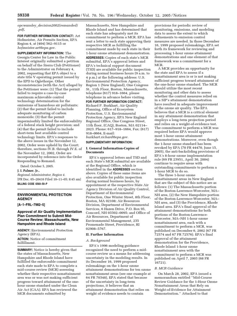 Notice: Air Pollution Control: State Operating Permits Programs ...