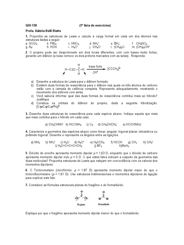 Lista Orgânica | PDF | Hidrogênio | Carbono, image size:768x1024