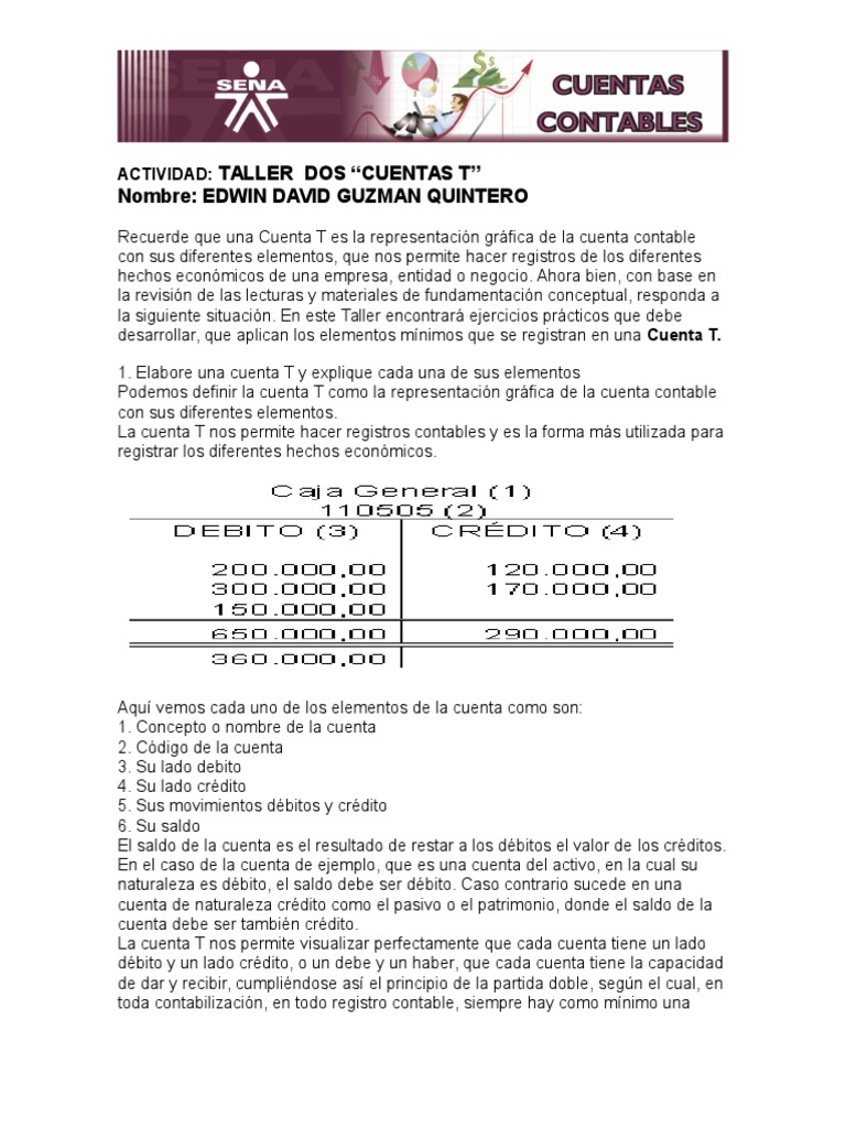 Ejercicios Prácticos de Cuentas T | PDF | Estado de resultados ...