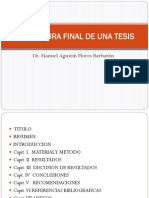 Estructura Final de Una Tesis