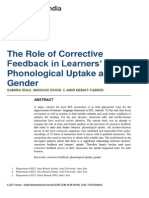 The Role of Uptake in Phonology Across Gender