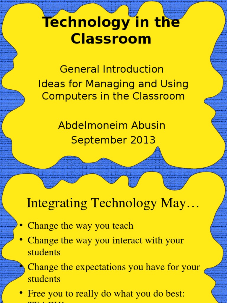 Technology in The Classroom | PDF | Classroom | World Wide Web