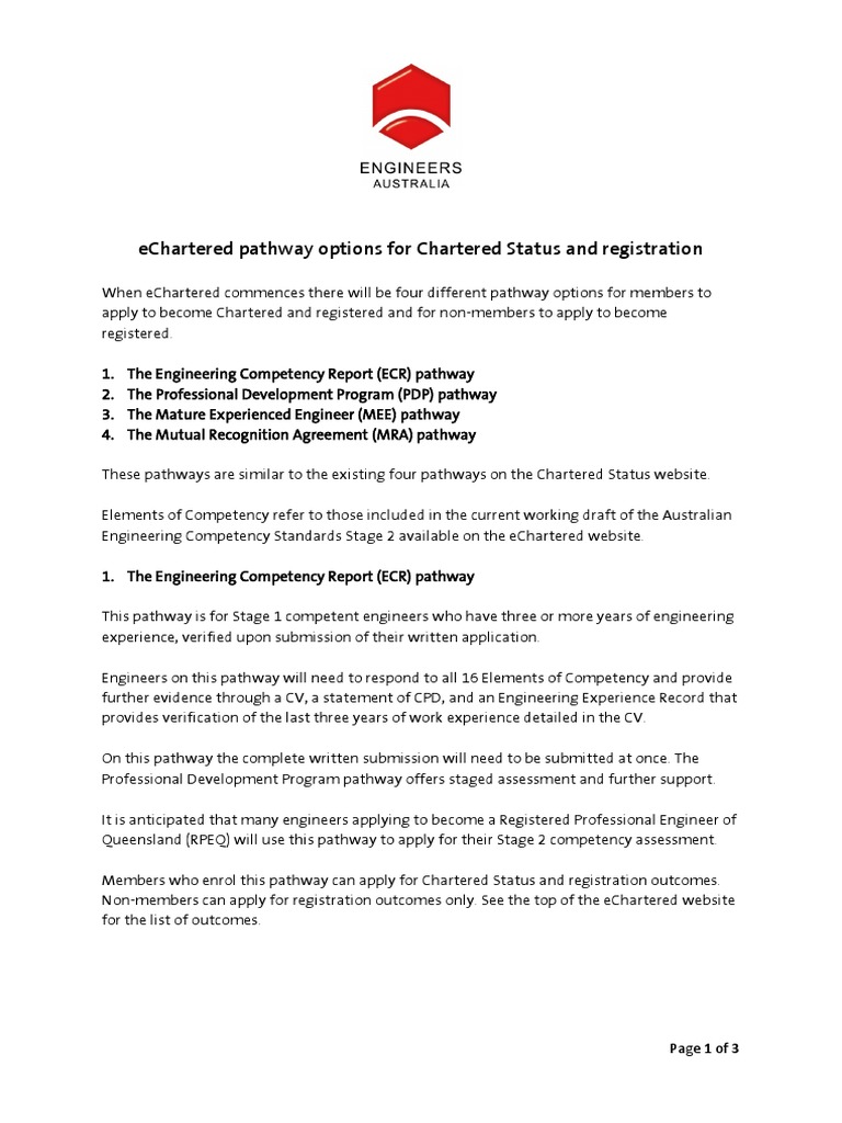 eChartered Pathways to Chartered Status | PDF | Business