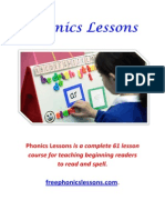 Phonics Lessons - A Complete 61 Lessons Course For Teaching Beginning Readers To Read and Spell