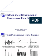 Mathematical Description of Continuous-Time Signals: M. J. Roberts All Rights Reserved. Edited by Dr. Robert Akl