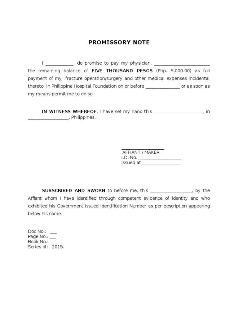 Promissory Note PDF Promissory Note Interest