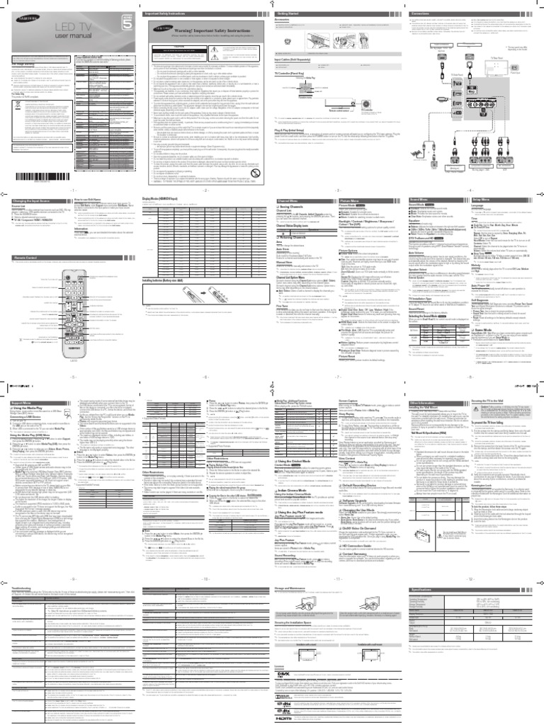 Samsung Manual | Hdmi | Television