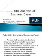 Scientific Analysis of Business Cases