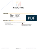 Honshu Petite: About The Piece Title: Composer: Licence: Instrumentation: Violin Solo Style
