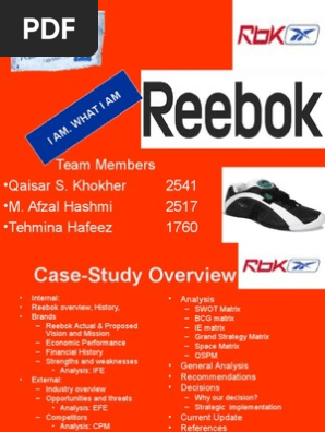 reebok summer internship
