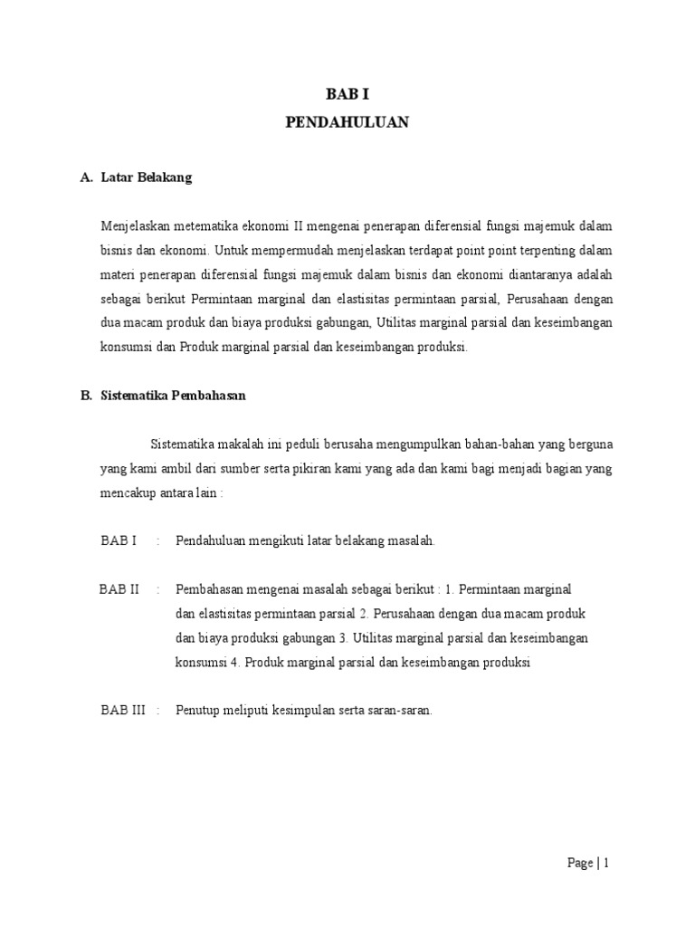 Penerapan Diferensial Fungsi Majemuk Dalam Bisnis Dan Ekonomi