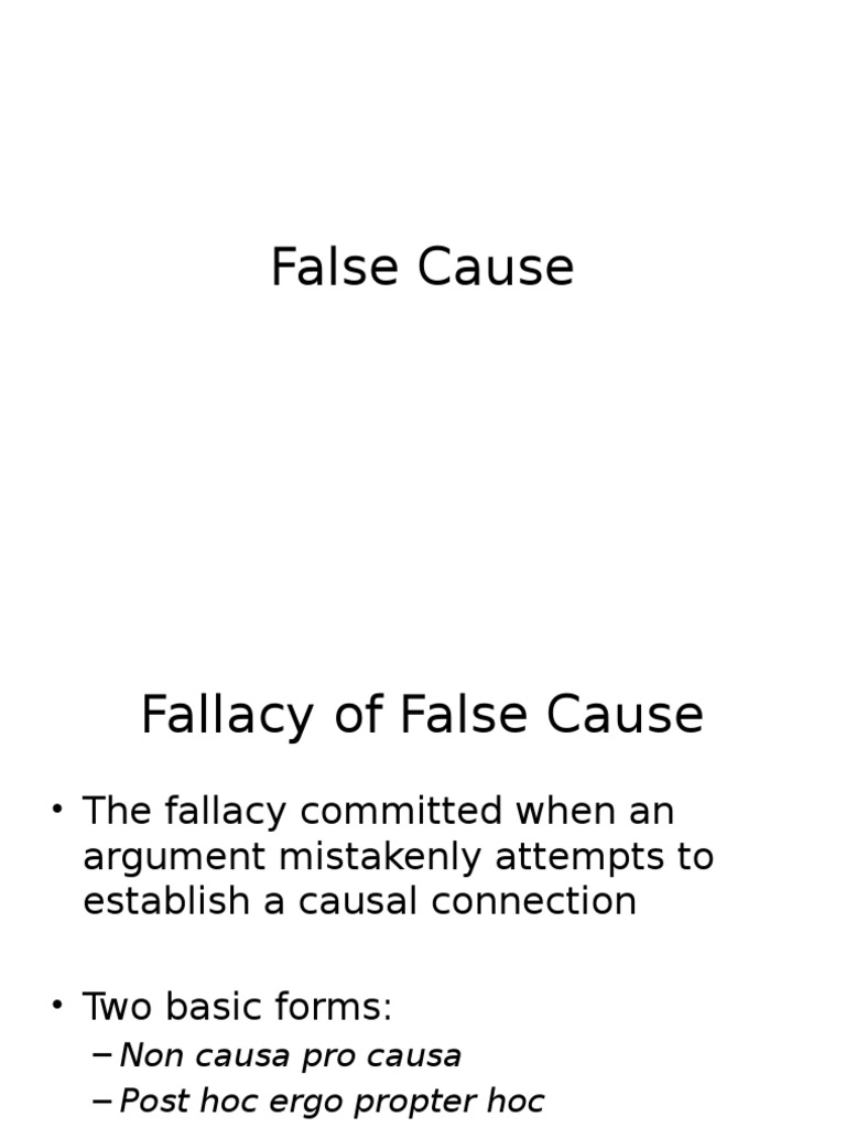 False Cause | PDF | Fallacy | Causality