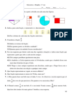 Frações - Matemática - 5.º Ano