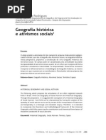 Geografia Histórica e Ativismos Sociais