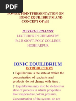 Ionic Equilibrium