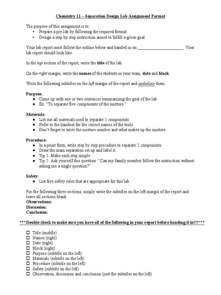 02-Separation Design Lab Report Format | PDF | Cognition