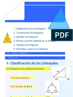 Clasificación y propiedades de los triángulos