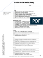 fluency rubric