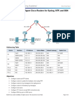 2.5.1.2 Packet Tracer - Configure Cisco Routers For Syslog, NTP, and SSH Operations