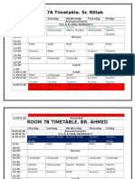 Timetables 7a and 7b 1