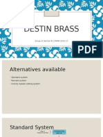 DESTIN BRASS Costing Systems Comparison