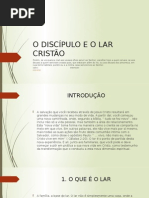 o Discípulo e o Lar Cristão