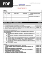 Project Review Checklist -I
