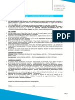 Indicaciones y Condiciones de Inscripción 2013