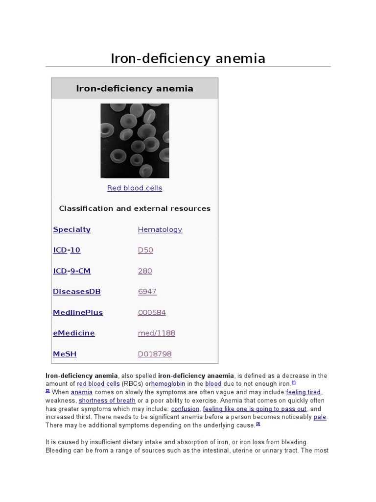 System Disorder Iron Deficiency Anemia Pdf Active Lea vrogue.co