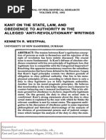 Kant Antirevolutionary StateLawObedience PDF