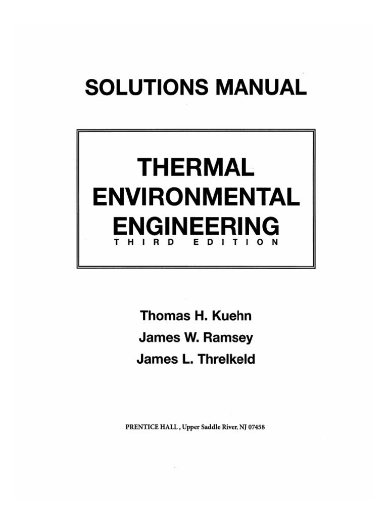 Hvac Thermal Environmental Engineering Solutions | PDF | Engineering ...