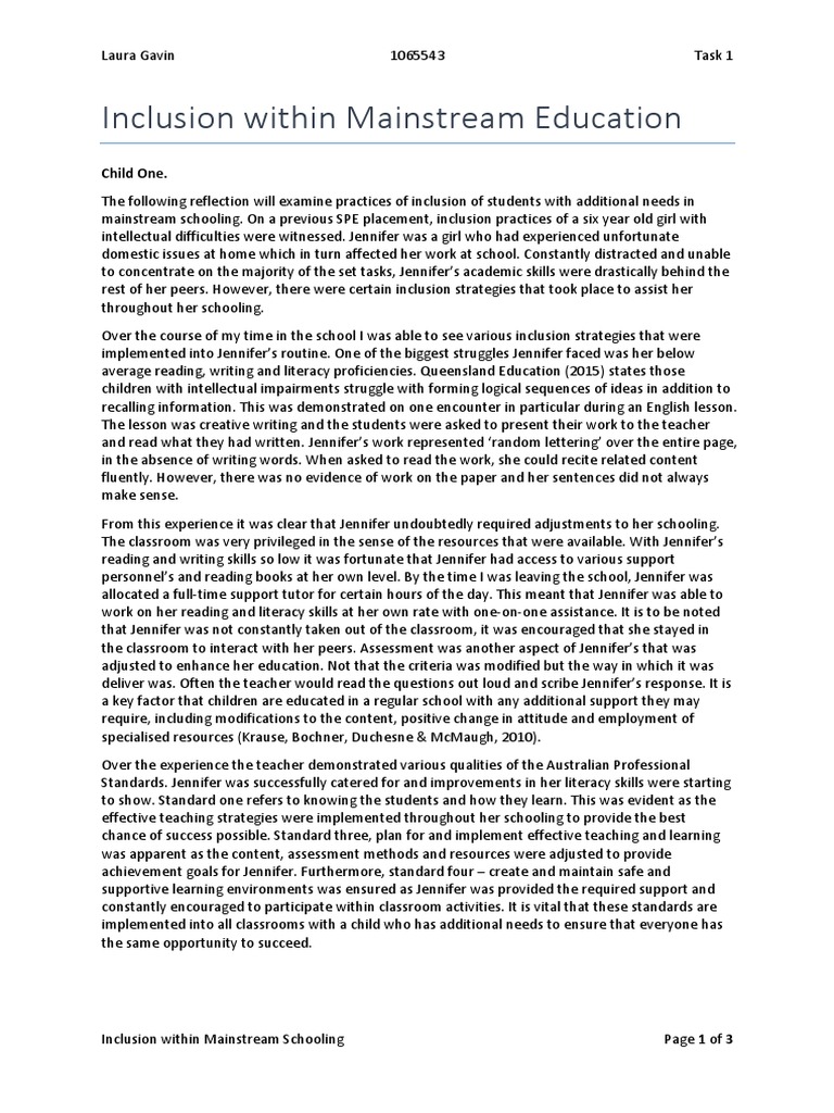 Inclusion of Students | PDF | Inclusion (Education) | Pedagogy