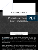 Properties of Solid at Low Temperature