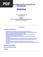 Seminario Sobre Politica Nacional de Informacion