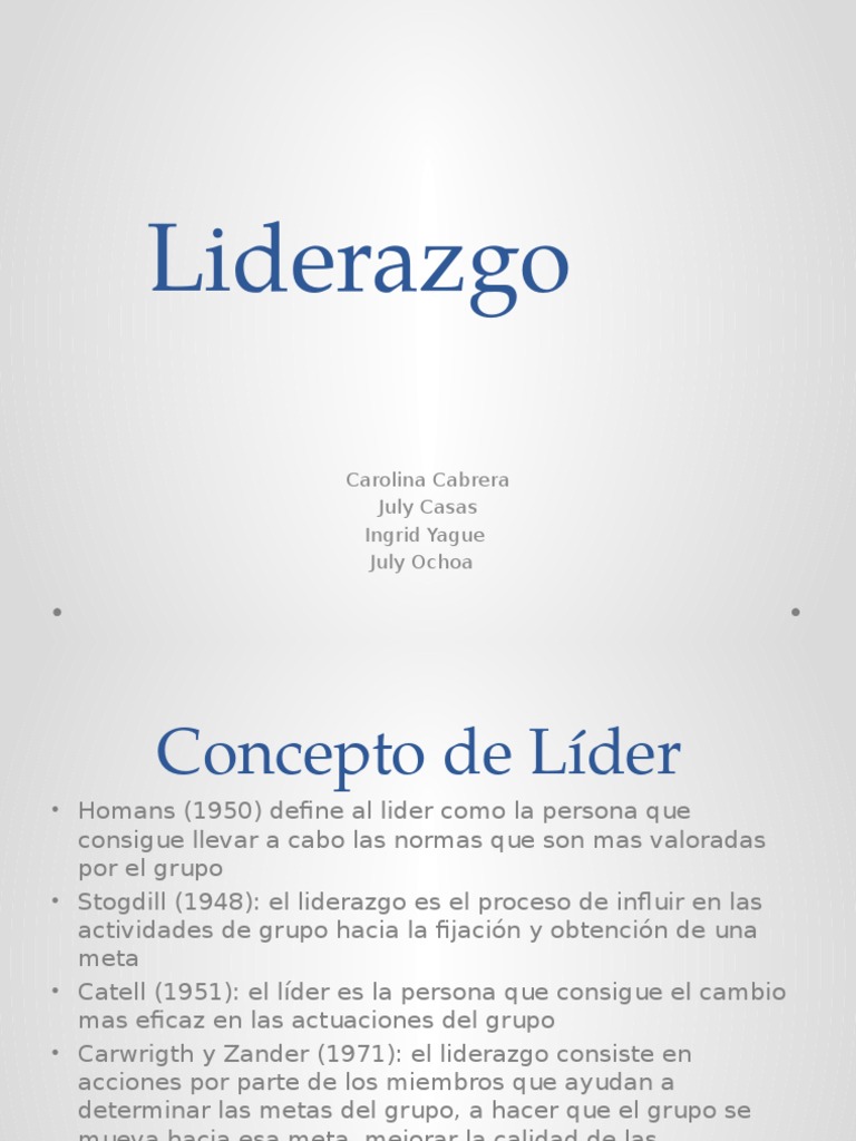 Teorías y Características del Liderazgo | PDF | Liderazgo | Sociedad