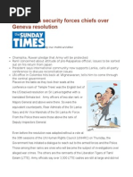 PM Assures Security Forces Chiefs Over Geneva Resolution