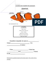 Esaimen Writing Task Sheet