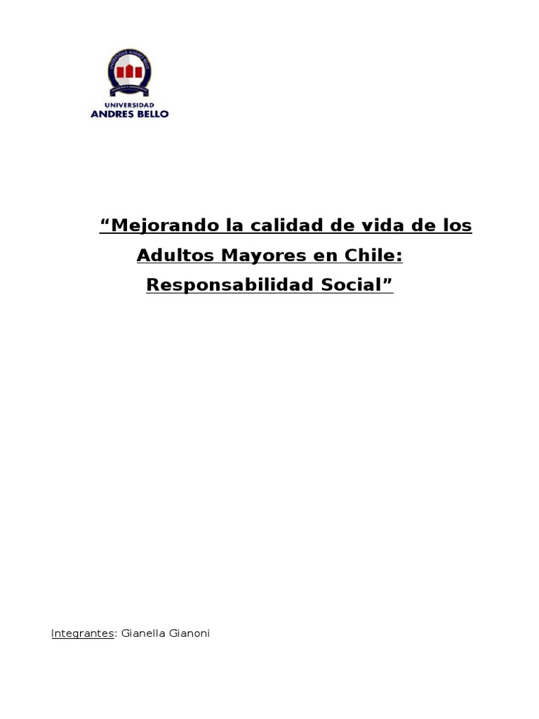 Calidad de Vida en Adultos Mayores | PDF | Vejez | Envejecimiento