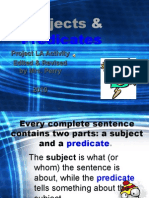 Simple Subjects and Predicates