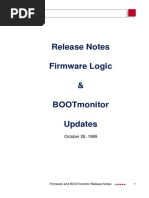 Release Notes Firmware Logic & Bootmonitor Updates: October 28, 1999